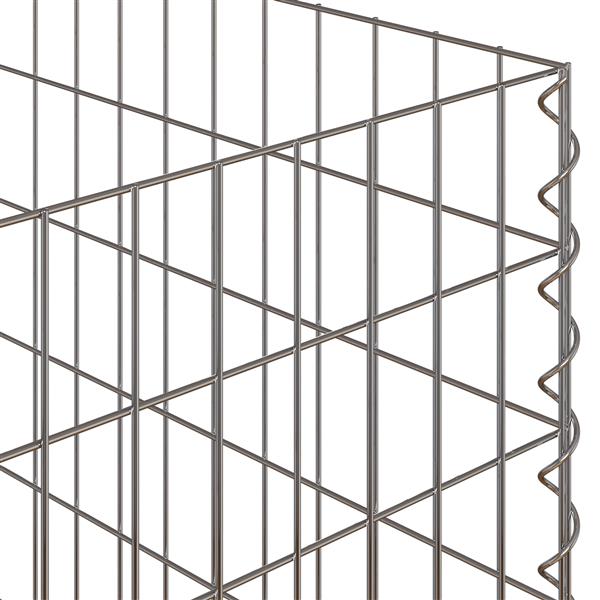 Grote foto vidaxl composteerder grijs staal tuin en terras hekken en schuttingen