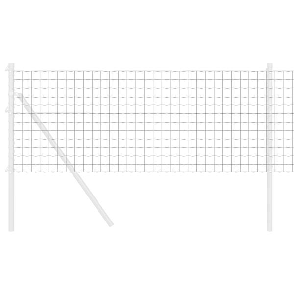 Grote foto vidaxl euro hek grijs 0.6 x 50 m pvc gecoat ijzer tuin en terras hekken en schuttingen