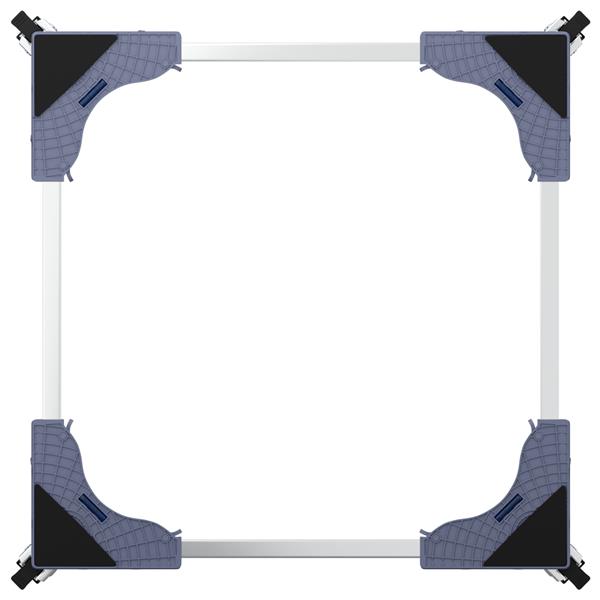 Grote foto vidaxl wasmachinesokkel grijs 66 x 66 x 12 cm metaal witgoed en apparatuur wasmachines