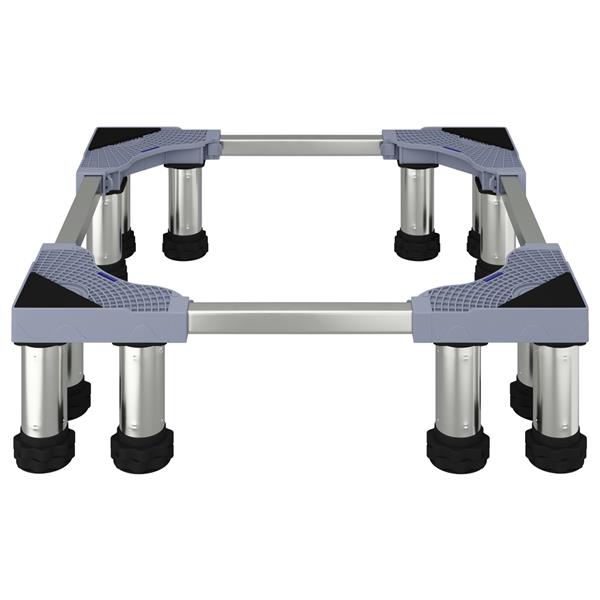 Grote foto vidaxl wasmachinesokkel grijs 67 x 67 x 21.5 cm metaal witgoed en apparatuur wasmachines