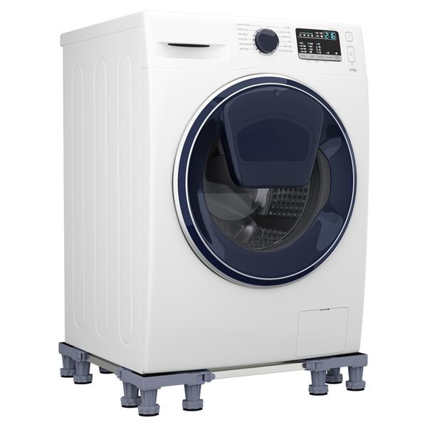 Grote foto vidaxl wasmachinesokkel grijs 67 x 67 x 12 cm metaal witgoed en apparatuur wasmachines