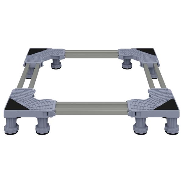 Grote foto vidaxl wasmachinesokkel grijs 67 x 67 x 12 cm metaal witgoed en apparatuur wasmachines