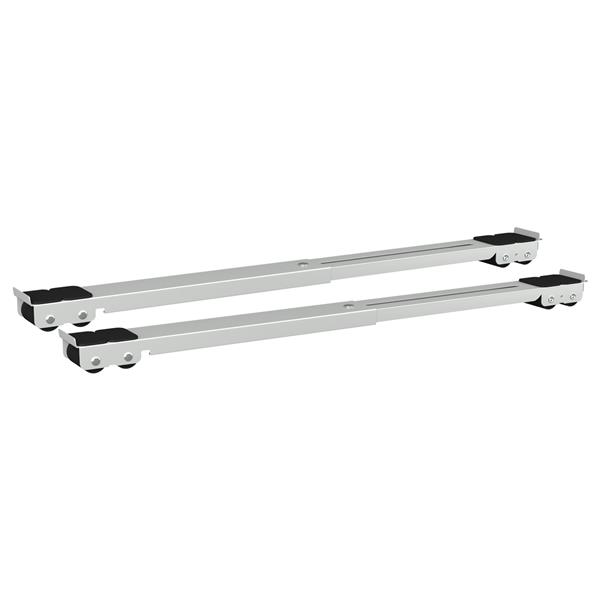 Grote foto vidaxl wasmachinesokkel 2 pcs zilver 72 x 5 x 4.5 cm staal witgoed en apparatuur wasmachines