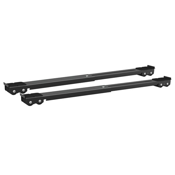 Grote foto vidaxl wasmachinesokkel 2 pcs zwart 72 x 5 x 4.5 cm staal witgoed en apparatuur wasmachines
