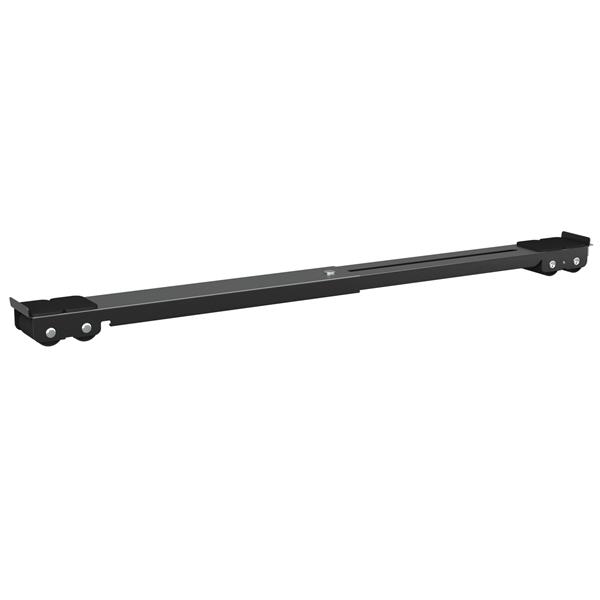 Grote foto vidaxl wasmachinesokkel 2 pcs zwart 72 x 5 x 4.5 cm staal witgoed en apparatuur wasmachines