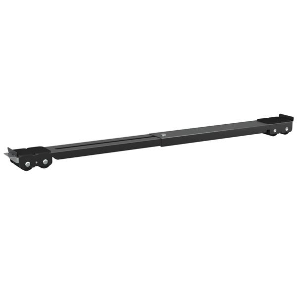 Grote foto vidaxl wasmachinesokkel 2 pcs zwart 72 x 5 x 4.5 cm staal witgoed en apparatuur wasmachines