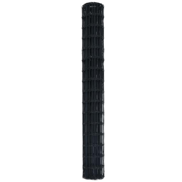 Grote foto vidaxl euro hek grijs 1.5 x 10 m pvc gecoat ijzer tuin en terras hekken en schuttingen
