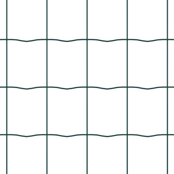 Grote foto vidaxl euro hek groen 1.6 x 10 m pvc gecoat ijzer tuin en terras hekken en schuttingen
