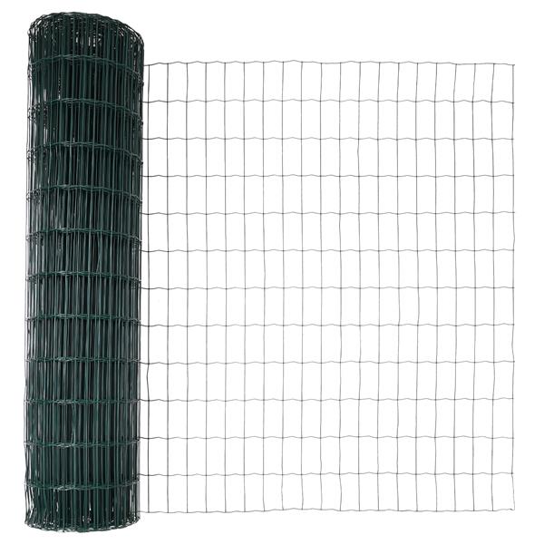 Grote foto vidaxl euro hek groen 1.2 x 25 m pvc gecoat ijzer tuin en terras hekken en schuttingen