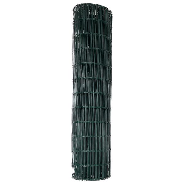 Grote foto vidaxl euro hek groen 1.2 x 25 m pvc gecoat ijzer tuin en terras hekken en schuttingen
