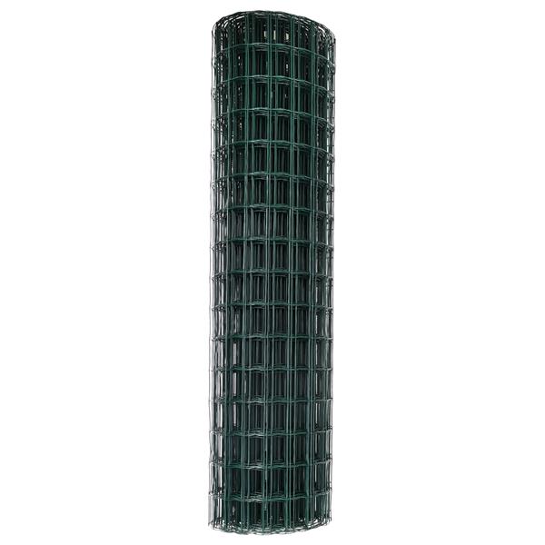 Grote foto vidaxl euro hek groen 1 x 25m pvc gecoat ijzer tuin en terras hekken en schuttingen