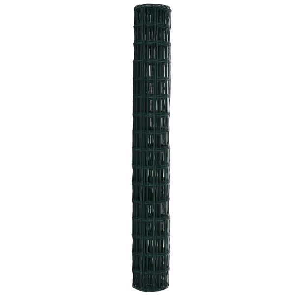 Grote foto vidaxl euro hek groen 1.5 x 10 m pvc gecoat ijzer tuin en terras hekken en schuttingen