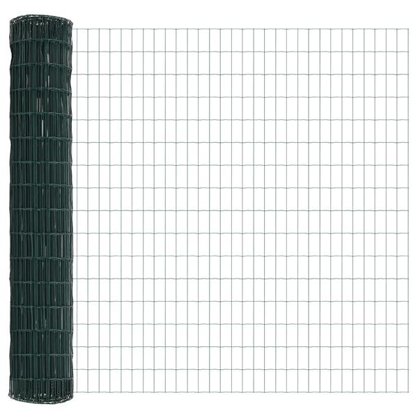 Grote foto vidaxl euro hek groen 1.6 x 10 m pvc gecoat ijzer tuin en terras hekken en schuttingen