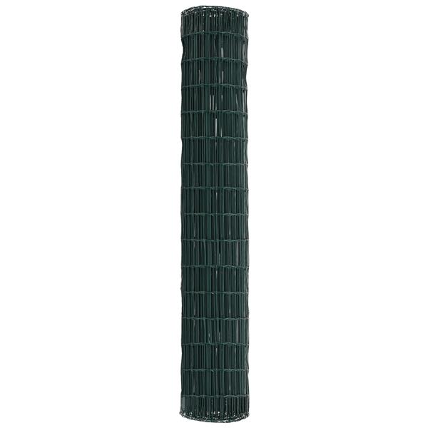 Grote foto vidaxl euro hek groen 1.6 x 10 m pvc gecoat ijzer tuin en terras hekken en schuttingen