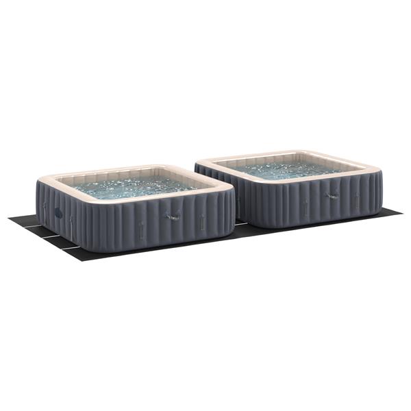 Grote foto vidaxl zwembad grondzeil zwart 820 x 420 cm polyester geotextiel tuin en terras zwembaden toebehoren