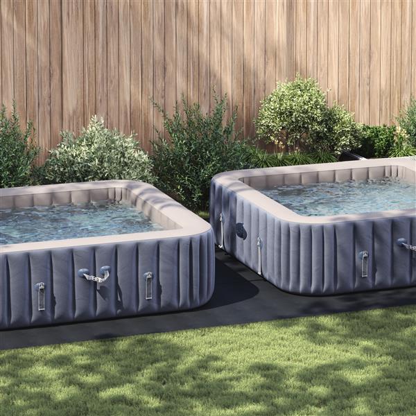 Grote foto vidaxl zwembad grondzeil zwart 750 x 372 cm polyester geotextiel tuin en terras zwembaden toebehoren