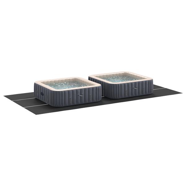 Grote foto vidaxl zwembad grondzeil zwart 750 x 372 cm polyester geotextiel tuin en terras zwembaden toebehoren