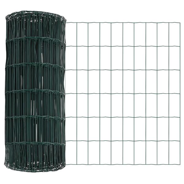 Grote foto vidaxl euro hek groen 0.4 x 10 m pvc gecoat ijzer tuin en terras hekken en schuttingen