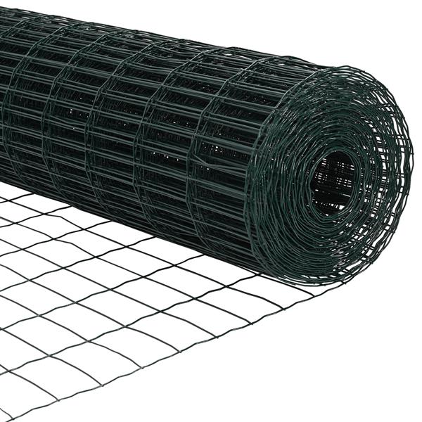 Grote foto vidaxl euro hek groen 0.4 x 10 m pvc gecoat ijzer tuin en terras hekken en schuttingen
