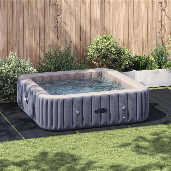 Grote foto vidaxl zwembad grondzeil zwart 550 x 280 cm polyester geotextiel tuin en terras zwembaden toebehoren