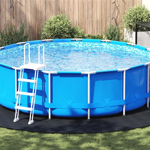 Grote foto vidaxl zwembad grondzeil zwart 500 cm polyester geotextiel tuin en terras zwembaden toebehoren