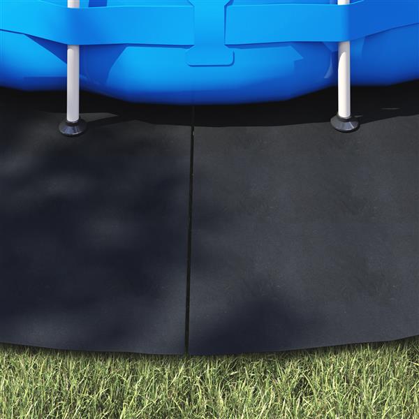 Grote foto vidaxl zwembad grondzeil zwart 500 cm polyester geotextiel tuin en terras zwembaden toebehoren