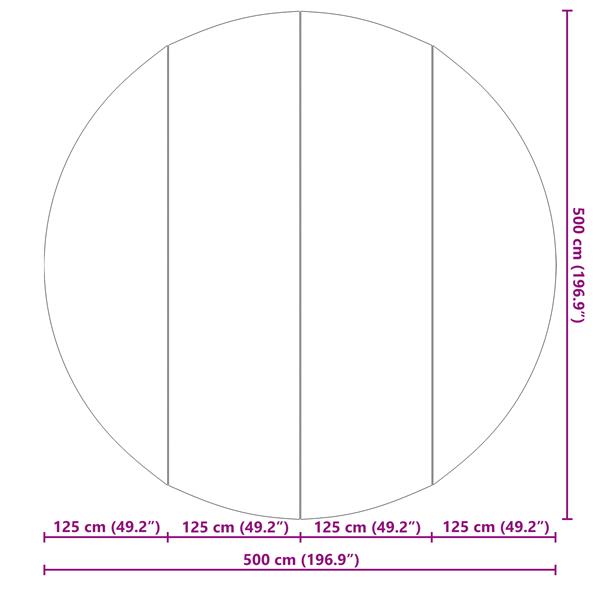 Grote foto vidaxl zwembad grondzeil zwart 500 cm polyester geotextiel tuin en terras zwembaden toebehoren