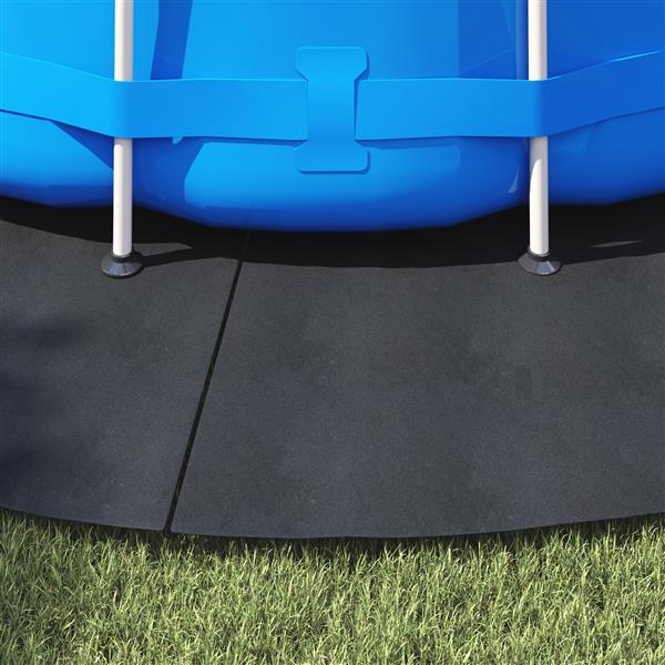 Grote foto vidaxl zwembad grondzeil zwart 458 cm polyester geotextiel tuin en terras zwembaden toebehoren