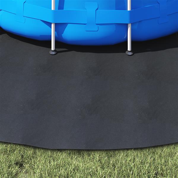 Grote foto vidaxl zwembad grondzeil zwart 306 cm polyester geotextiel tuin en terras zwembaden toebehoren