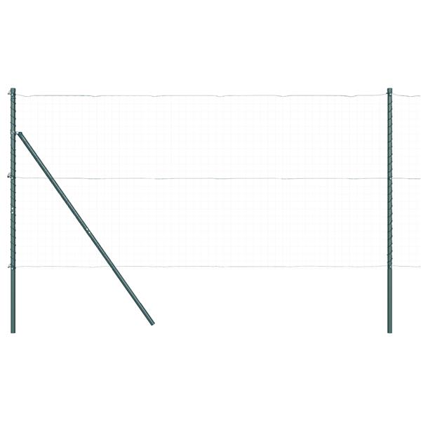 Grote foto vidaxl hekpalen 7 pcs groen 32mm 200 cm gegalvaniseerd staal tuin en terras overige tuin en terras