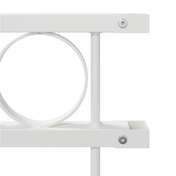 Grote foto vidaxl tuin hek wit staal tuin en terras hekken en schuttingen