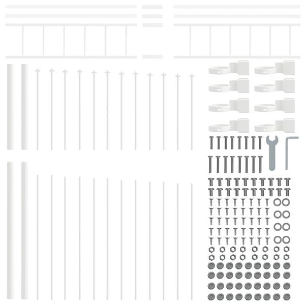 Grote foto vidaxl tuin hek wit 170 x 200 cm tuin en terras hekken en schuttingen