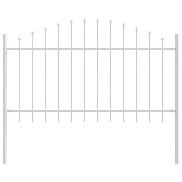 Grote foto vidaxl tuin hek wit 170 x 100 cm gepoedercoat staal tuin en terras hekken en schuttingen