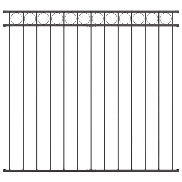 Grote foto vidaxl tuin hek grijs staal tuin en terras hekken en schuttingen