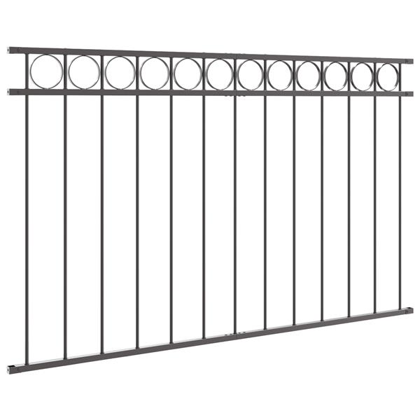 Grote foto vidaxl tuin hek grijs staal tuin en terras hekken en schuttingen