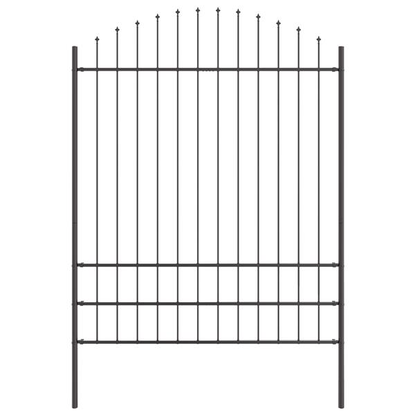 Grote foto vidaxl tuin hek grijs 170 x 200 cm gepoedercoat staal tuin en terras hekken en schuttingen