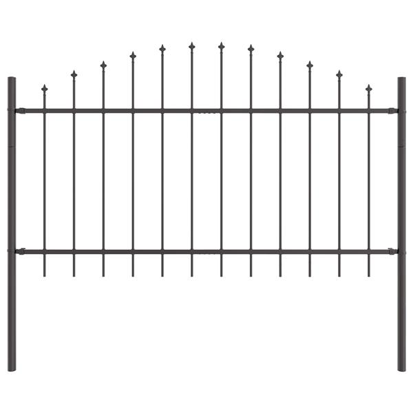 Grote foto vidaxl tuin hek grijs 170 x 100 cm tuin en terras hekken en schuttingen