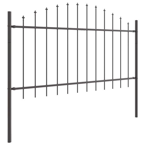 Grote foto vidaxl tuin hek grijs 170 x 100 cm tuin en terras hekken en schuttingen