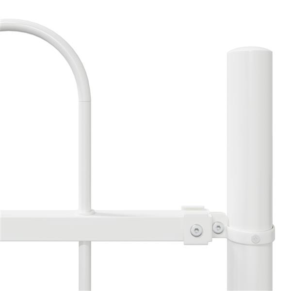 Grote foto vidaxl tuin hek wit 1.7 x 1 m poedergecoat staal tuin en terras hekken en schuttingen