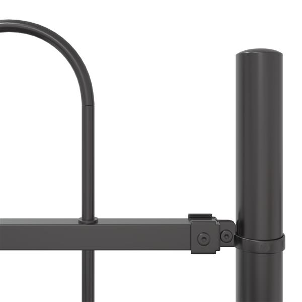 Grote foto vidaxl tuin hek grijs 1.7 x 1.5 m poedergecoat staal tuin en terras hekken en schuttingen