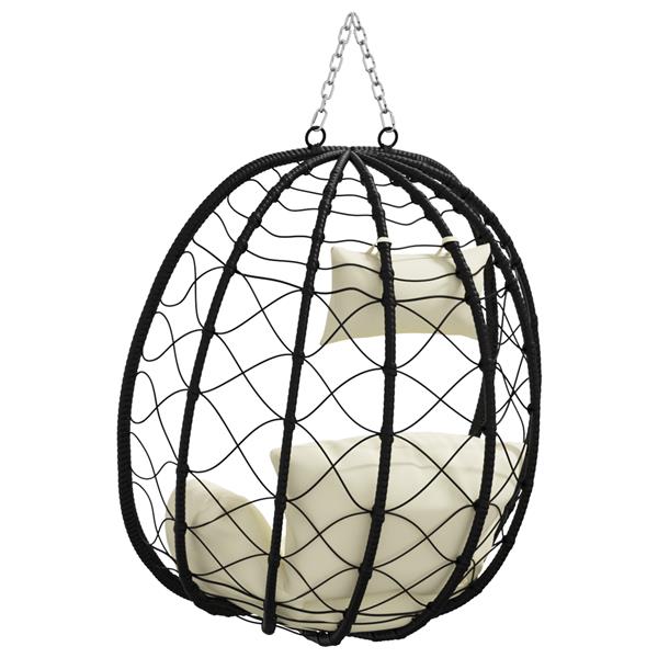 Grote foto vidaxl hangende ei stoel cr mewit 91.5 x 60 x 110 cm poly rattan tuin en terras tuinmeubelen