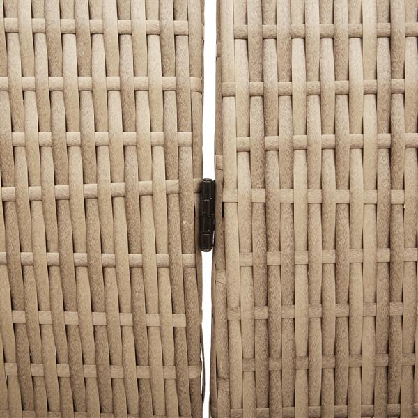 Grote foto vidaxl kamerscherm beige 196 x 200 cm poly rattan huis en inrichting overige huis en inrichting