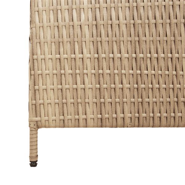 Grote foto vidaxl kamerscherm beige 146 x 200 cm poly rattan huis en inrichting overige huis en inrichting