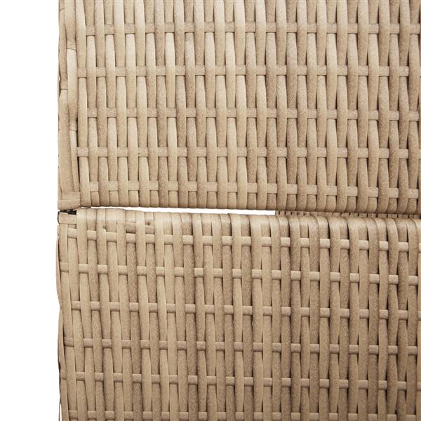 Grote foto vidaxl kamerscherm beige 242 x 180 cm poly rattan huis en inrichting overige huis en inrichting