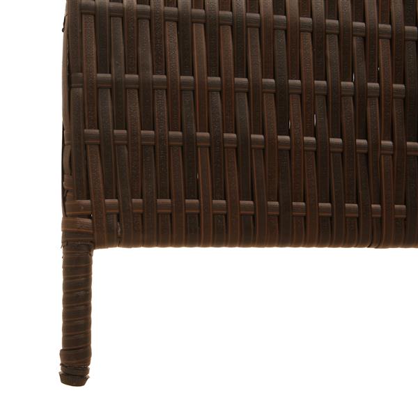 Grote foto vidaxl kamerscherm bruin 195 x 180 cm poly rattan huis en inrichting overige huis en inrichting