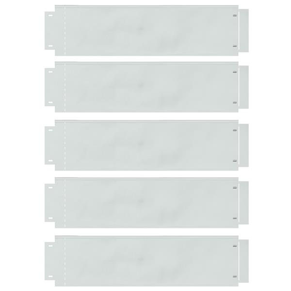 Grote foto vidaxl gazonranden 5 pcs zilver 100 x 25 x 0.07 cm tuin en terras tuindecoratie