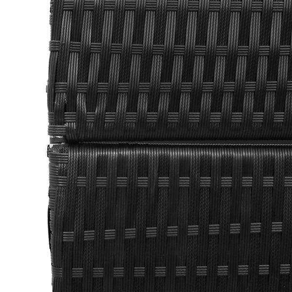 Grote foto vidaxl kamerscherm zwart 146 x 180 cm poly rattan huis en inrichting overige huis en inrichting