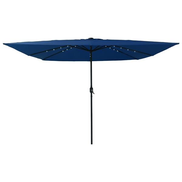 Grote foto vidaxl tuinparasol blauw en zwart 295 x 295 x 245 cm tuin en terras overige tuin en terras