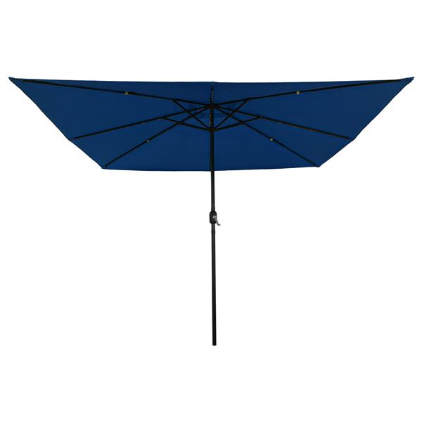 Grote foto vidaxl tuinparasol blauw en zwart 295 x 295 x 245 cm tuin en terras overige tuin en terras