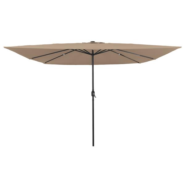 Grote foto vidaxl tuinparasol taupe en zwart 295 x 295 x 245 cm tuin en terras overige tuin en terras